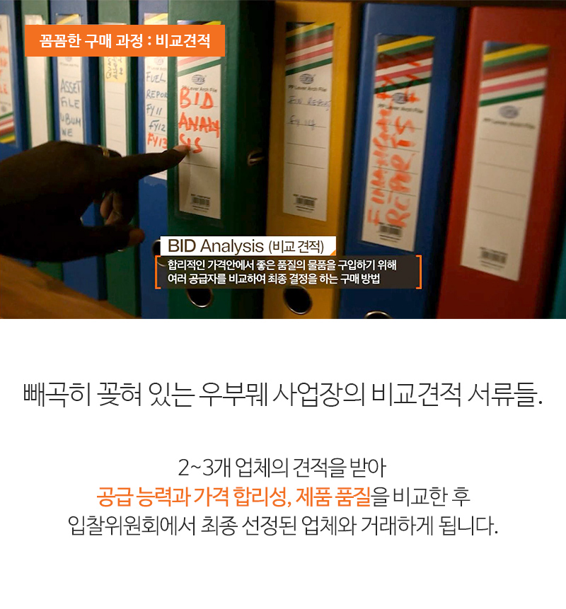 꼼꼼한 구매 과정 : 비교견적