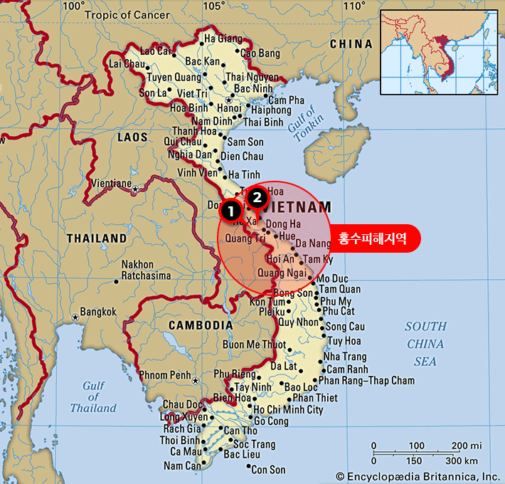 베트남 월드비전 사업장 홍수피해지역