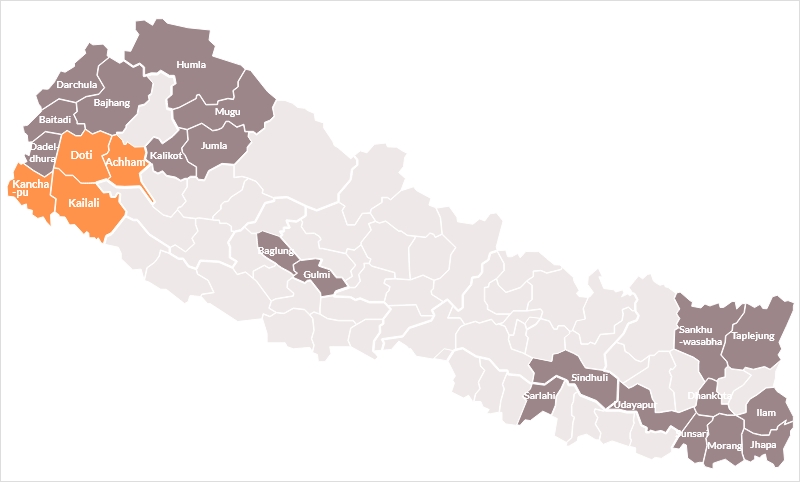 네팔 홍수 및 산사태 피해지역