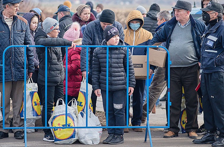 우크라이나 피난민들 모습
